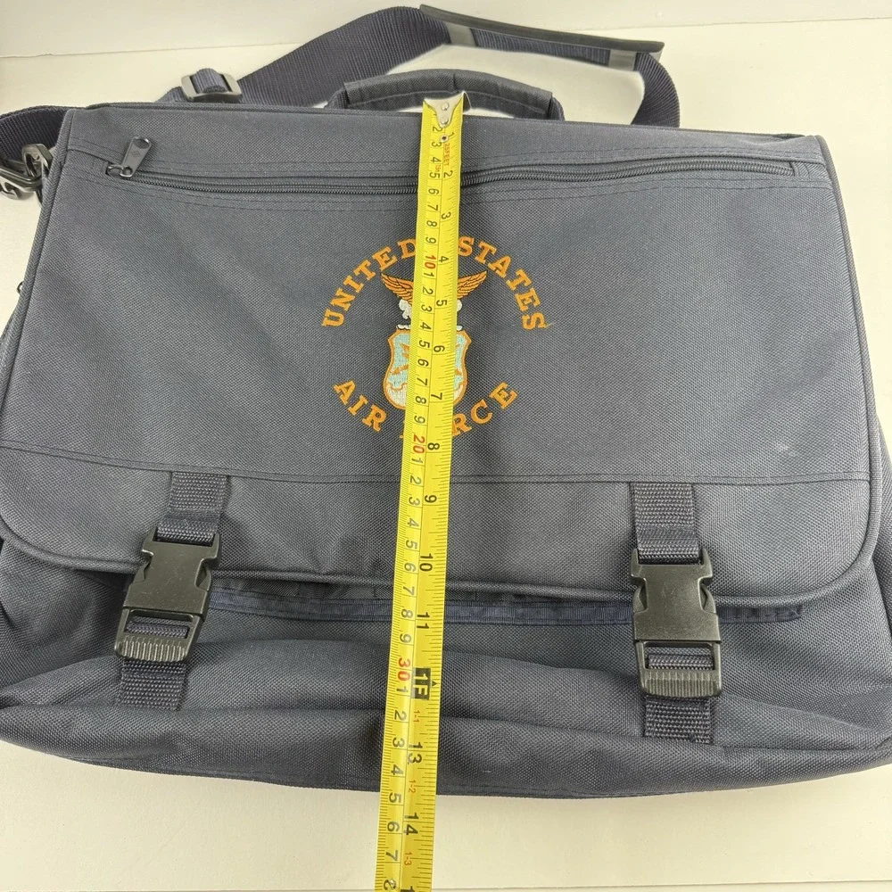 United States Air Force Embroidered Messenger Bag Laptop Briefcase Black Travel